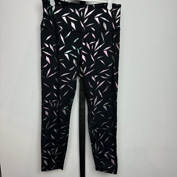 NWT - Zyia Black Rhombus Mirage Luxe Hi-Rise 7/8 Size 8-10 - Picture 2 of 8